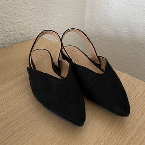 Black suede shoes